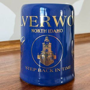 Silverwood Theme Park Vintage Mug "Step Back in Time" North Idaho Blue & Gold